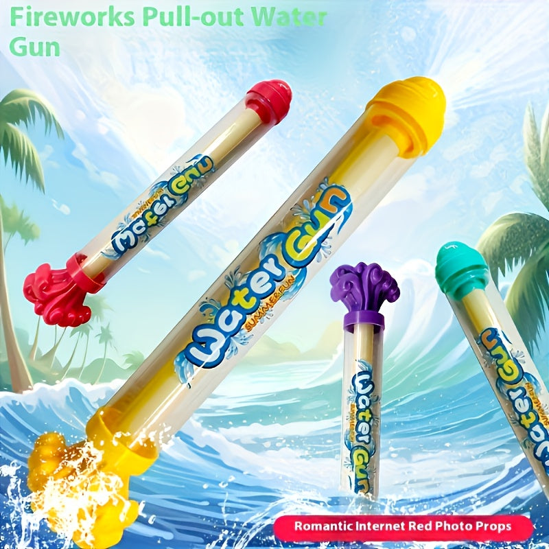 4pcs Push Pop Firework Water Toy Romantic Sprayer for Parties