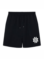 Geometric Pattern Comfy Shorts Mens Casual Stretch Elastic