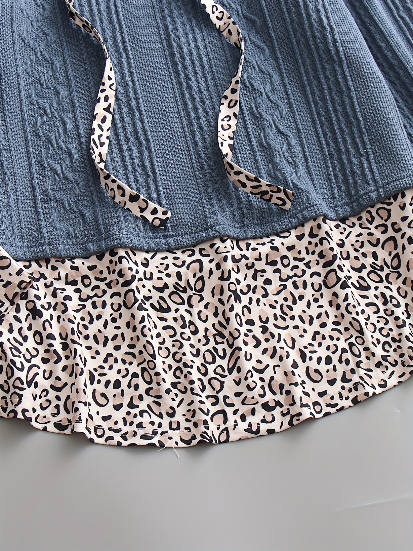 Women's Plus Leopard Print Knitted Sweater Turtle Neck Pullover