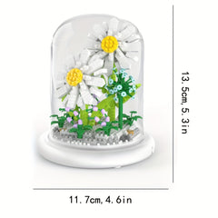 Flowers Building Blocks DIY Feverfew Model Assembled Toy