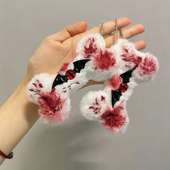 Demon Small Wing Bone Key Chain Plush Pendant Gift