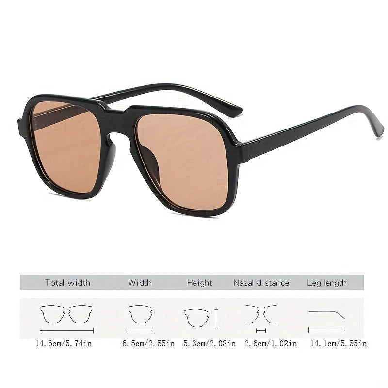Retro Tortoiseshell Square Sunglasses UV400 Sun Shades