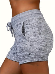 Graphic Drawstring Shorts Dual Pockets Casual Style