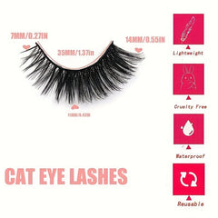 5 Pairs Fluffy Curly Cat Eye Effect False Eyelashes