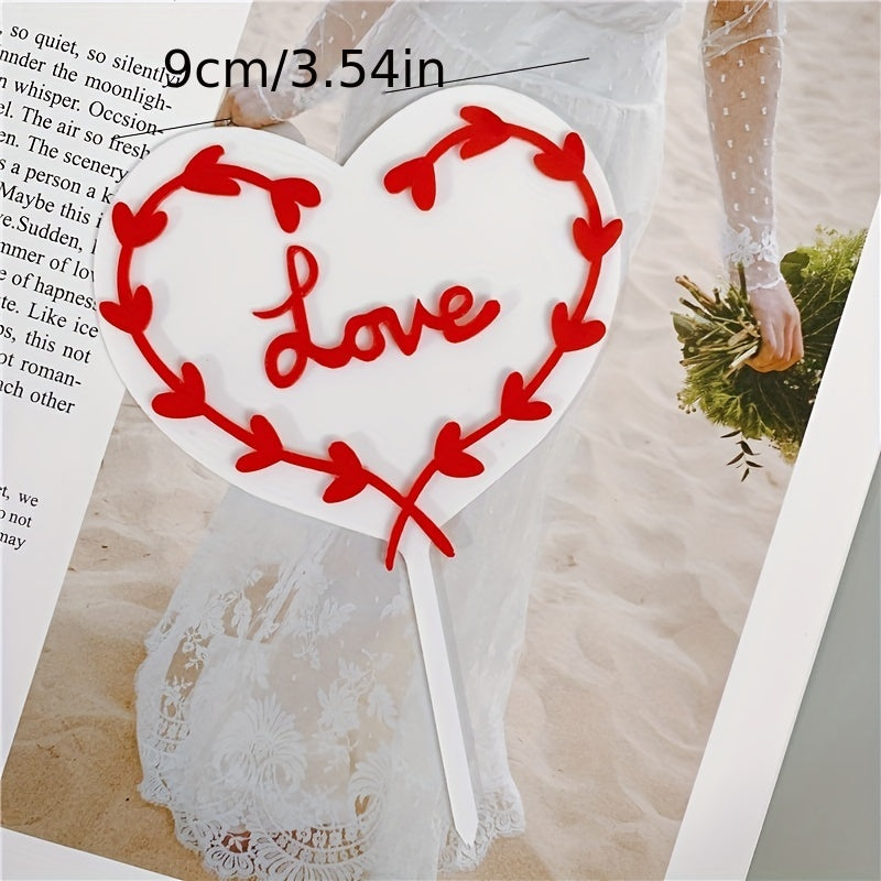 Love Flower Branch Acrylic Cake Insert
