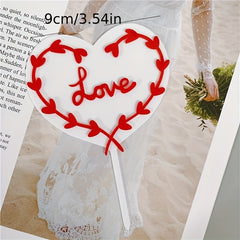 Love Flower Branch Acrylic Cake Insert
