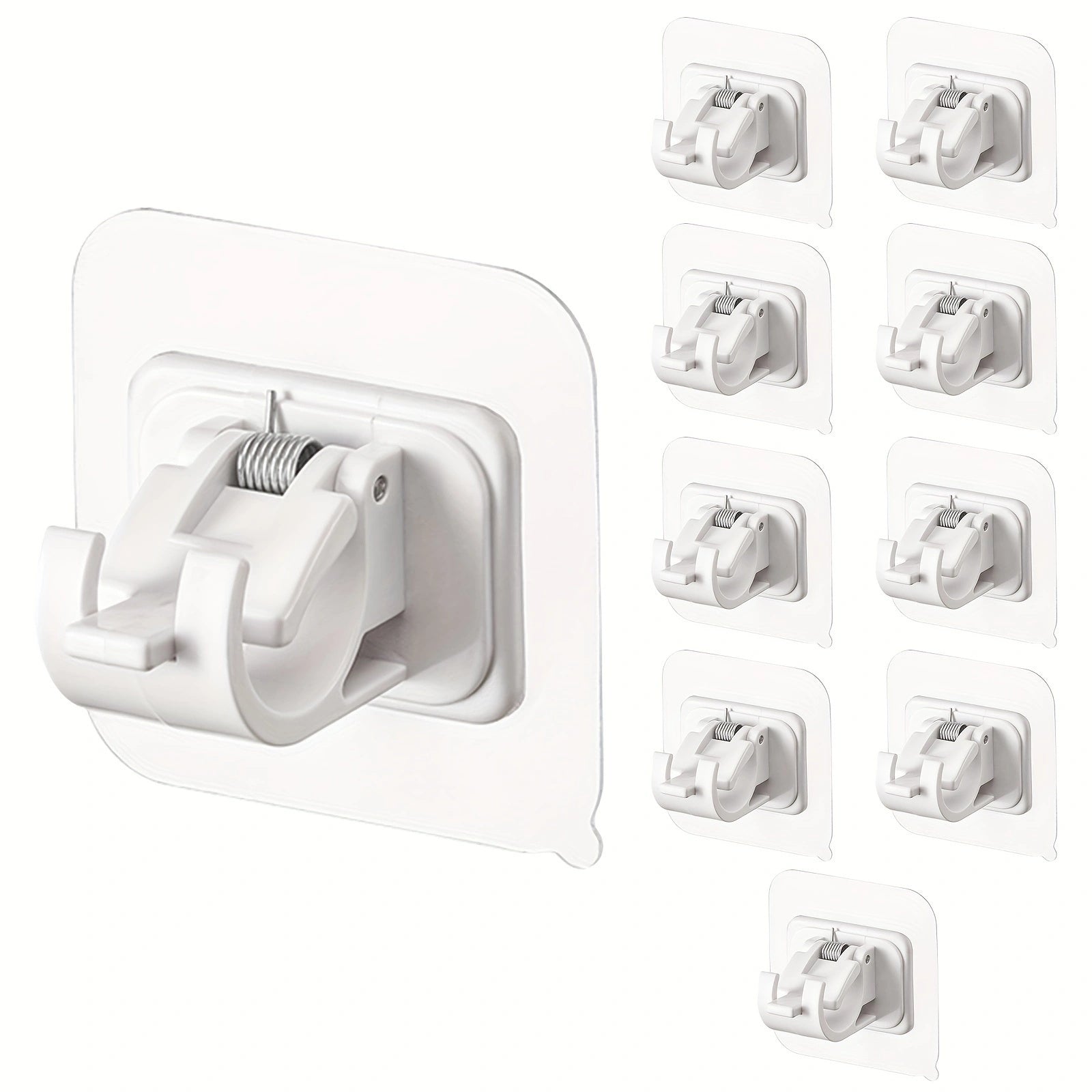 4pcs Self Adhesive Wall Hooks for Shower Curtains No Drilling Required