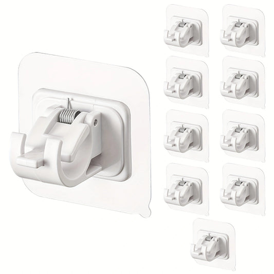 4pcs Self Adhesive Wall Hooks for Shower Curtains No Drilling Required