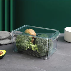 Plastic Refrigerator Storage Box with Lid Fresh Keeping
