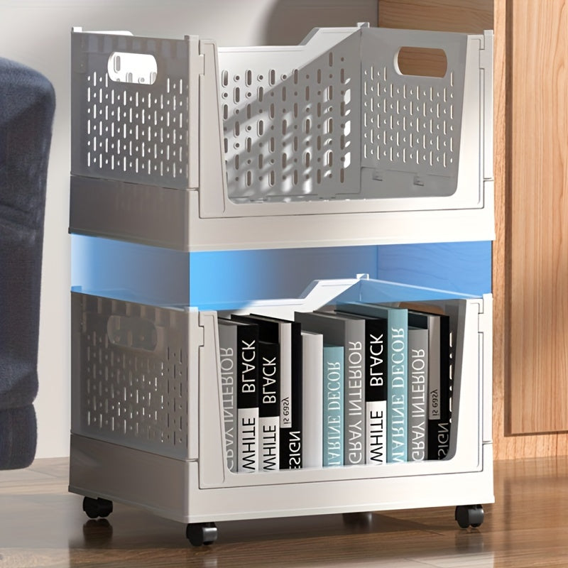Plastic Folding Storage Box with Wheels