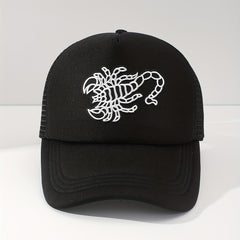 Men's Scorpion Print Mesh Baseball Cap