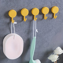 8pcs Non Marking Round Hooks for Wall Hanging and Bath Towels