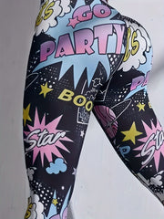 Printed Yoga Pants High Stretch Fitness Workout Running Leggings