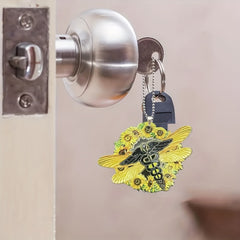 Sunflower Dragonfly Holiday Decoration Accessory Door Plate Charm