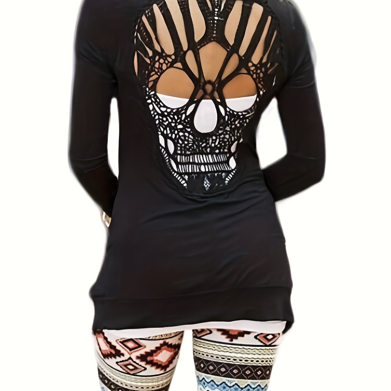Skull Cardigan Goth Long Sleeve Spring Fall Women's Clothing
