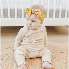 Soft Nylon Elastic Bow Headband for Baby Girls