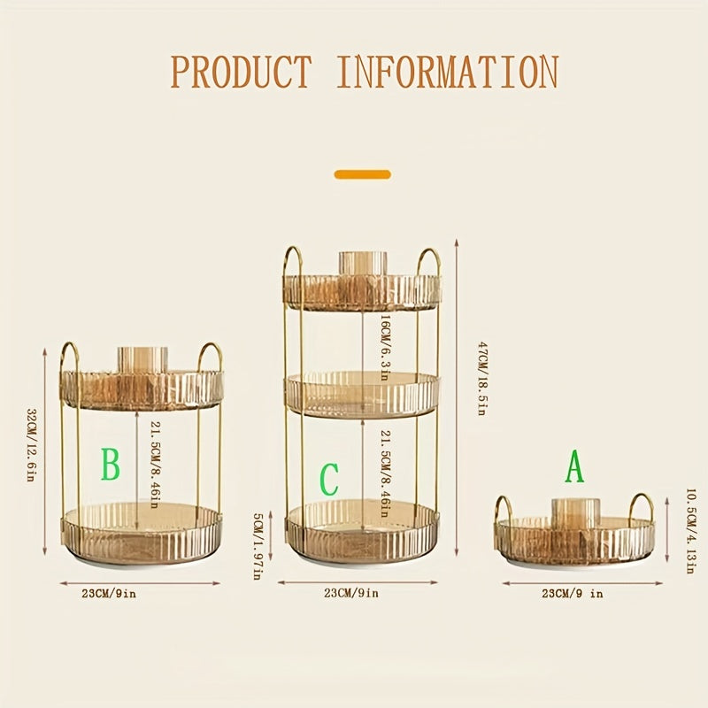 360 Rotating Makeup Organizer for Vanity Clear Storage