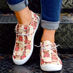 Casual Love Bear Flat Sports Shoes for Women