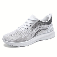 Thick Sole Mesh Running Shoes Lightweight Breathable Non Slip Casual Wear