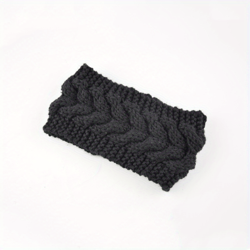 Ribbed Knitted Warm Headband for Women Soft Wide Head Wrap Ear Warmer