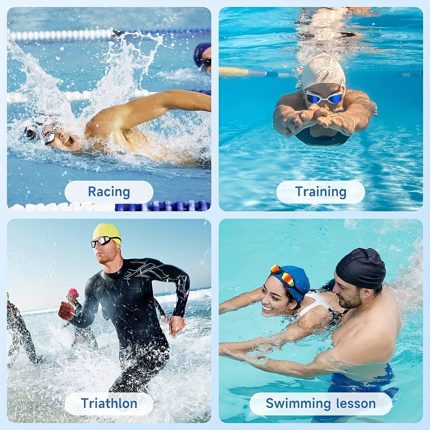 Swimming Goggles Anti Fog UV Protection Set