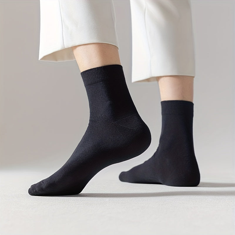 Men's Antibacterial Cotton Crew Socks Moisture Wicking Tube Socks