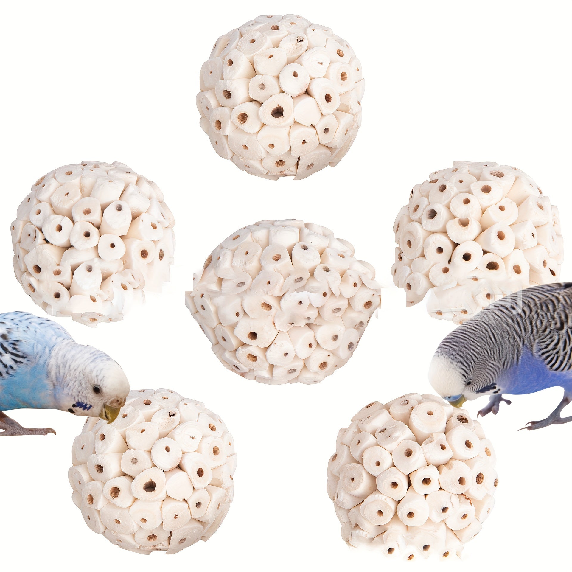 3pc Bird Toys for Parrots Rabbits Hamsters Gnawing Chewing