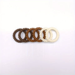 6pcs Telephone Wire Hair Ties Ponytail Holders Scrunchies Hair Accessories