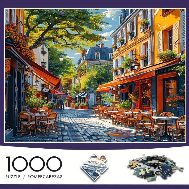 1000pcs Adult Mini Puzzle Midday City Restaurant High Difficulty