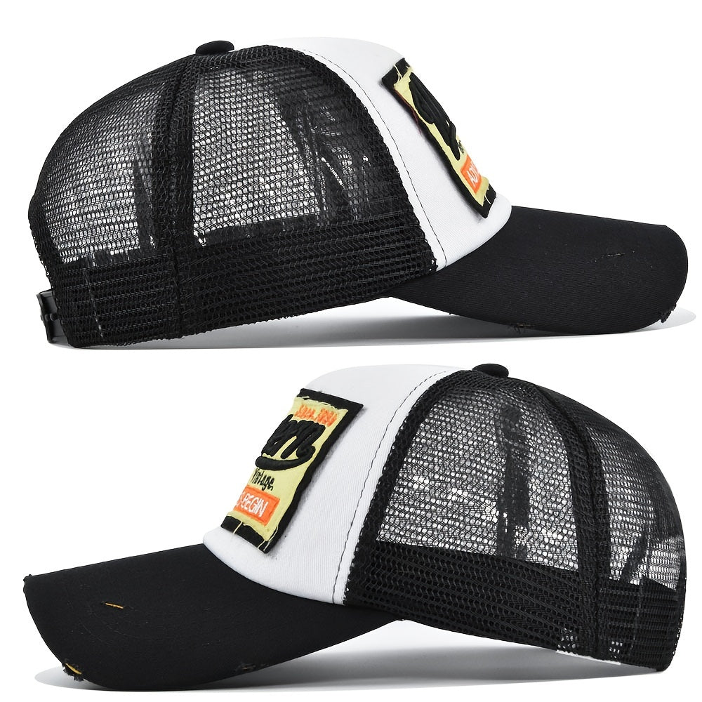 Men's Embroidered Mesh Baseball Cap Adjustable Trucker Sun Hat