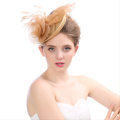 Feathers Fascinators Hat With Hair Clip for Tea Party Wedding