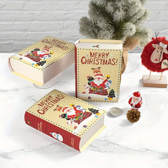 5pcs Christmas Book Paper Snack Candy Cookie Decor