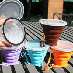 1pc Silicone Collapsible Travel Cup Foldable Portable Reusable Drinking Cup
