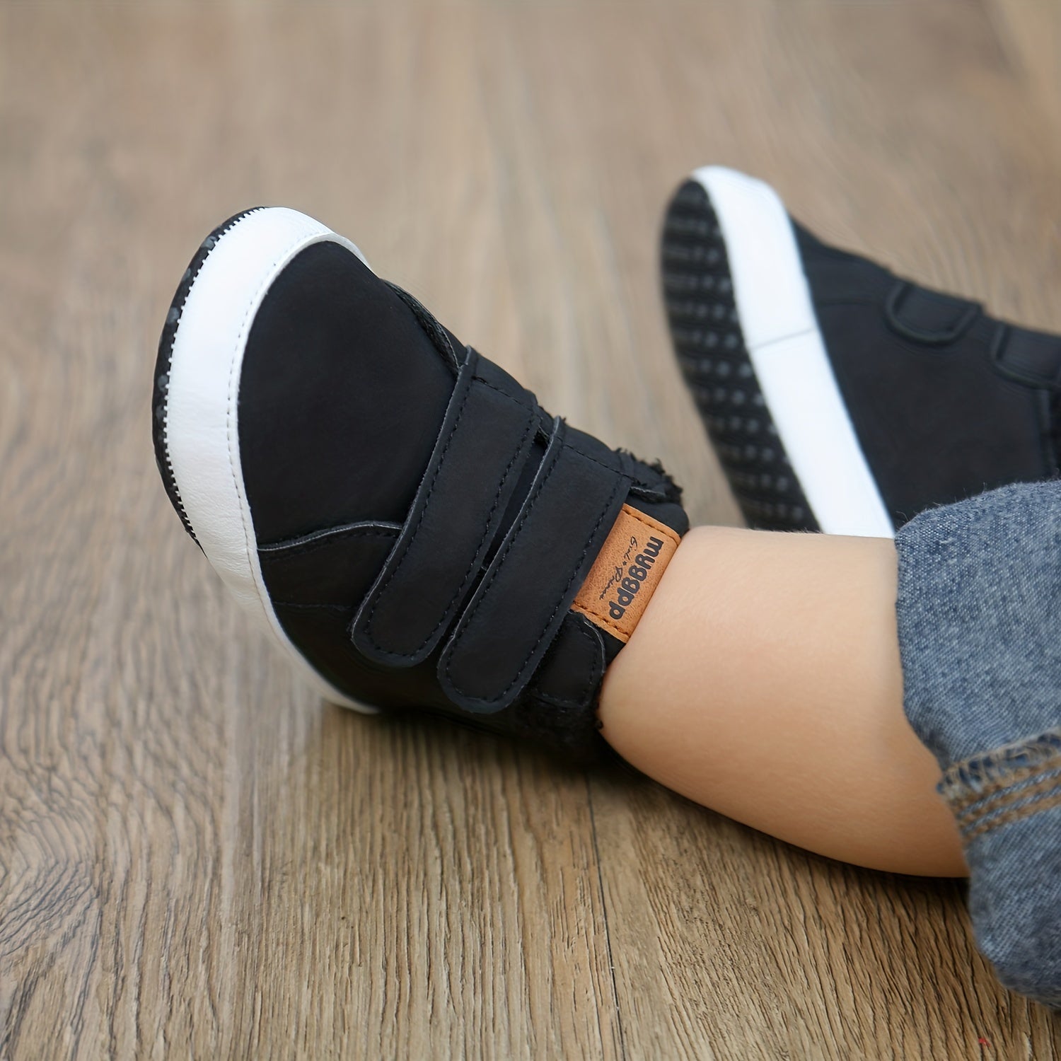 Cozy Hook and Loop Baby Boys Boots - Soft & Warm Fleece Lined Winter Shoes