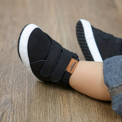 Cozy Hook and Loop Baby Boys Boots - Soft & Warm Fleece Lined Winter Shoes