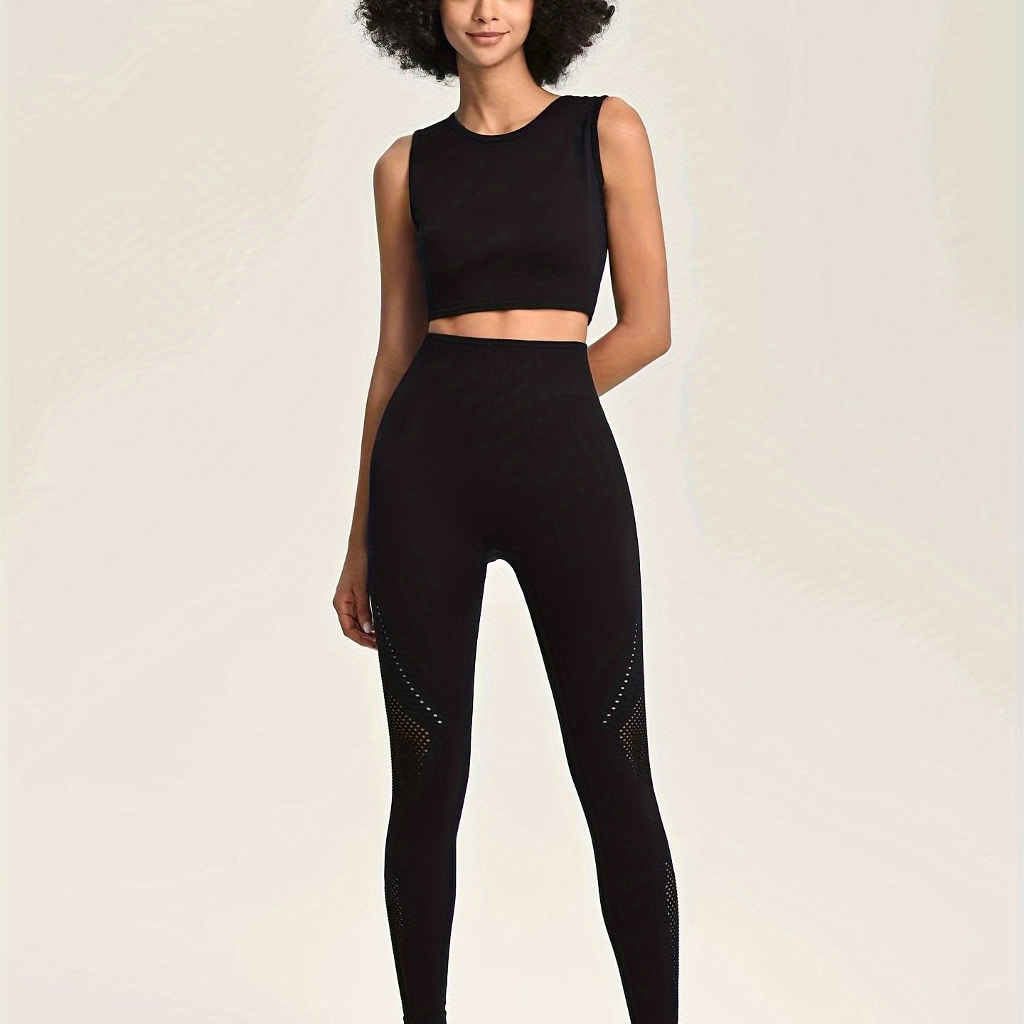 Yoga Tank Top & High Waist Leggings Set