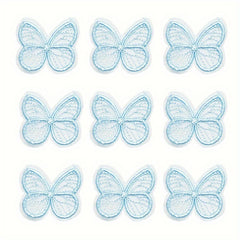 9pcs Butterfly Appliques for Headwear Hairpin Crafts Decor Patches
