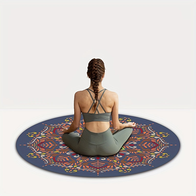 1pc Round Non Slip Yoga Exercise Mat For Pilates