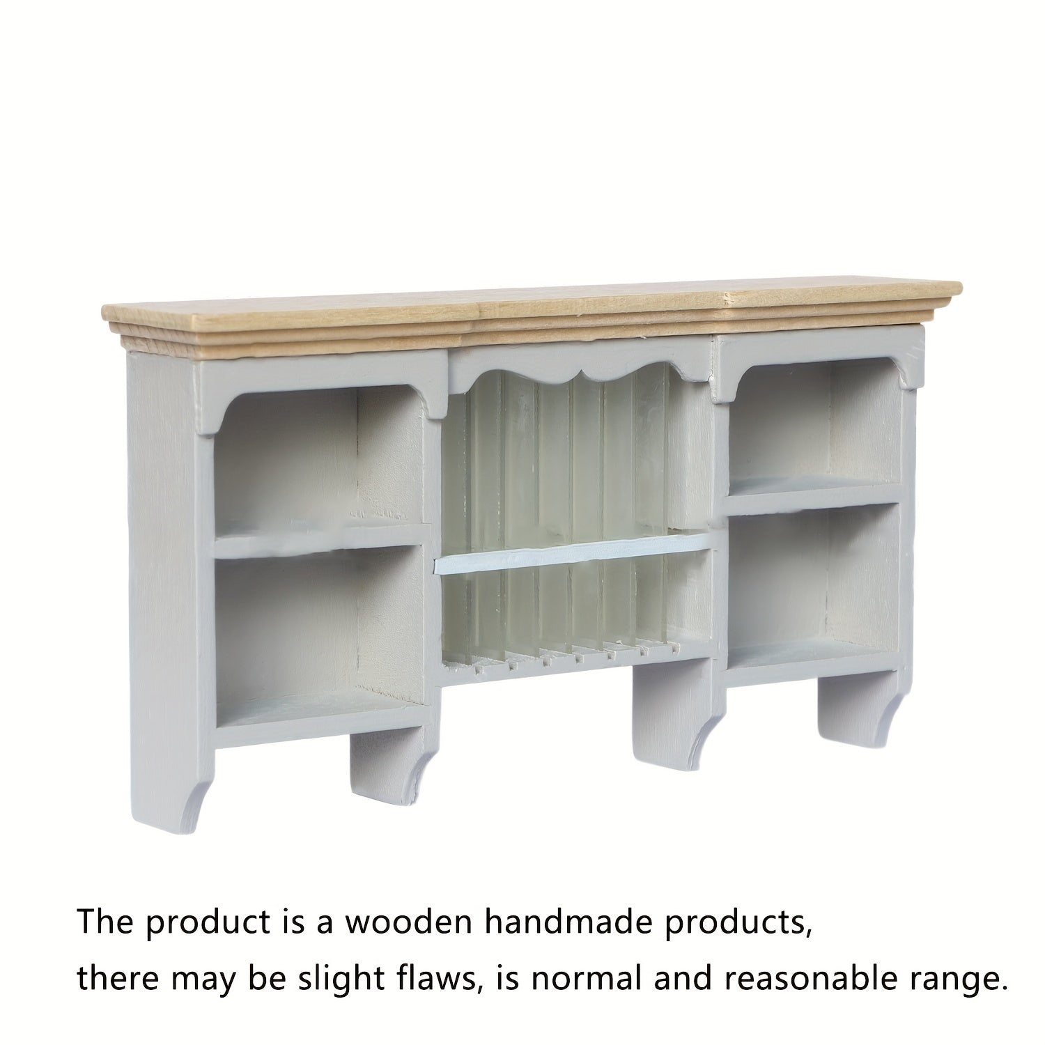1:12 Dollhouse Kitchen Wall Shelves & Storage Cabinets Natural Wood