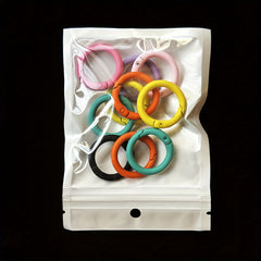 10pcs Candy Spring Jump Rings Buckles for Keychain Bag DIY Crafting