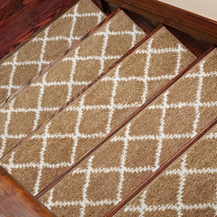 15pcs Non Slip Carpet Stair Treads 76 X 20 Indoor Runners for Wooden Steps