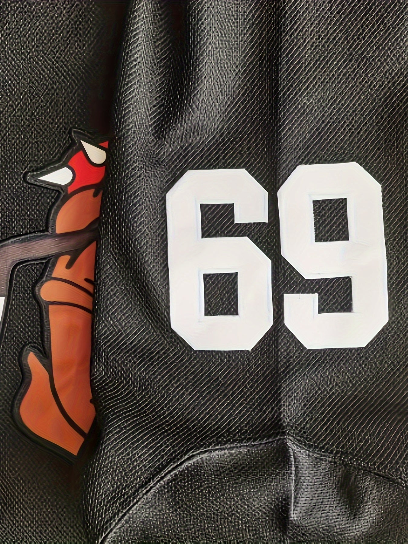 Men's Long Sleeve Ice Hockey Jersey 69 Dog Print Classic Embroidery