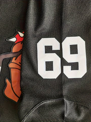 Men's Long Sleeve Ice Hockey Jersey 69 Dog Print Classic Embroidery