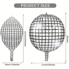 6pcs Roller Skate Sound 4D Disco Balloons for 70's & 80's Disco Theme