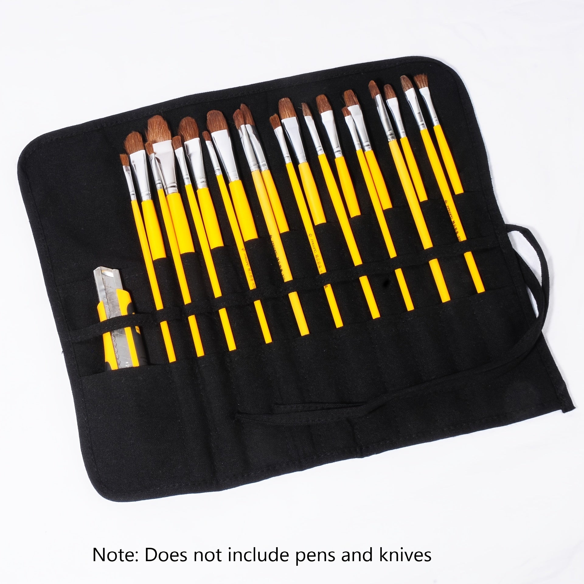 Paint Brush Holder 30 Slots Acrylic Canvas Bag Watercolor Gouache Brush Pen