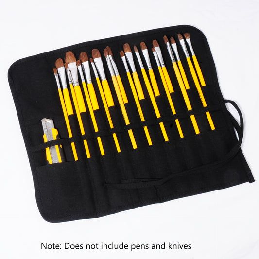 Paint Brush Holder 30 Slots Acrylic Canvas Bag Watercolor Gouache Brush Pen
