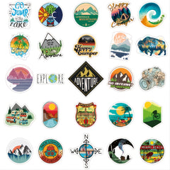 50pcs Outdoor Adventure Stickers Waterproof for Kids