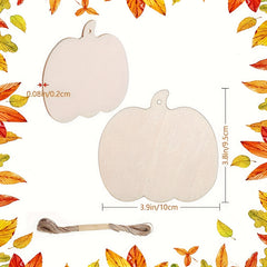 10pcs Pumpkin Chip Hanging Decoration Thanksgiving Halloween DIY Painted