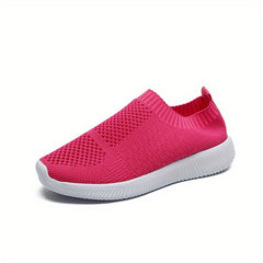 Women's Knit Sock Sneakers Lightweight Slip On Jogging Shoes