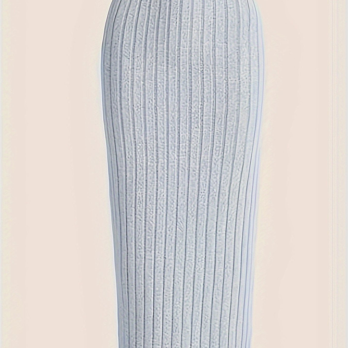 Solid Ribbed Maxi Midi Skirt
